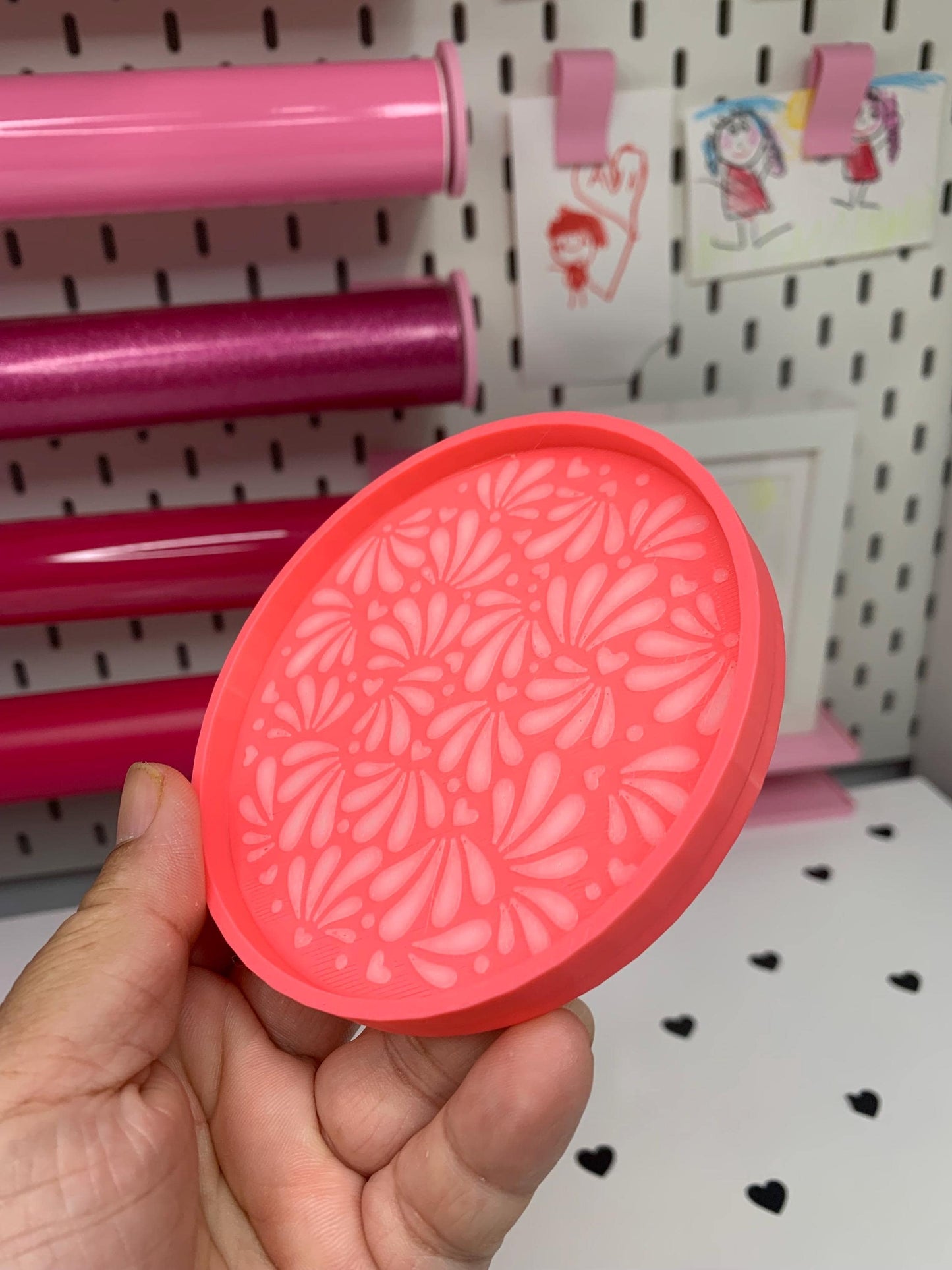 Talavera Coaster Files: Mexican-Inspired Design ( & 3MF) ( ) by Lina Loves Two, handmade in Los Angeles CA