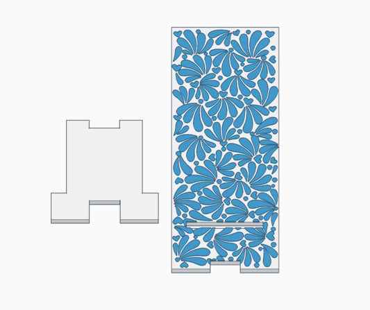 Talavera Phone Stand: Floral File ( & 3MF) by Lina Loves Two, handmade in Los Angeles CA