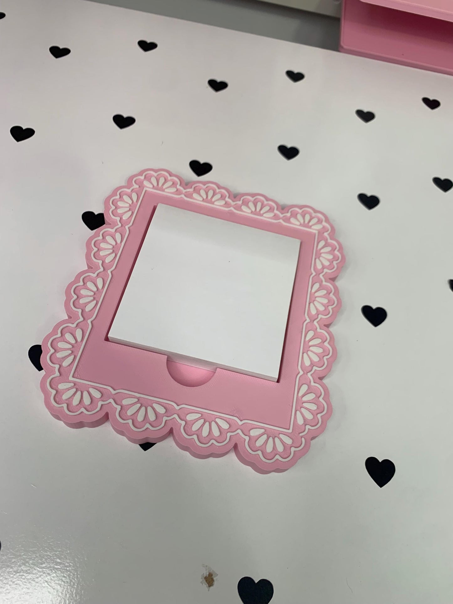 Digital STL File | Lace-Inspired Post-It Note Holder | 3D Digital File | STL & 3MF Download