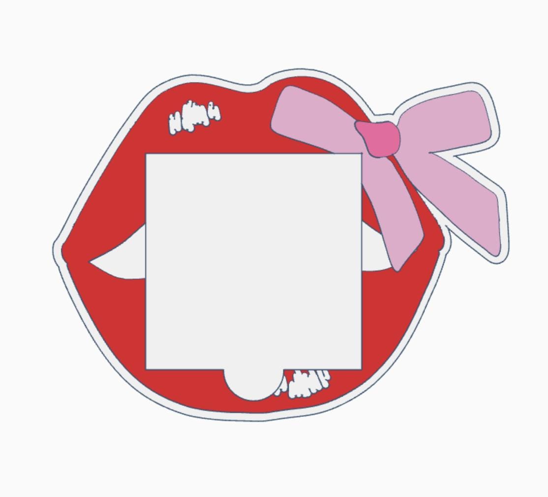 Lip with Bow Note Holder File ( & 3MF) by Lina Loves Two, handmade in Los Angeles CA