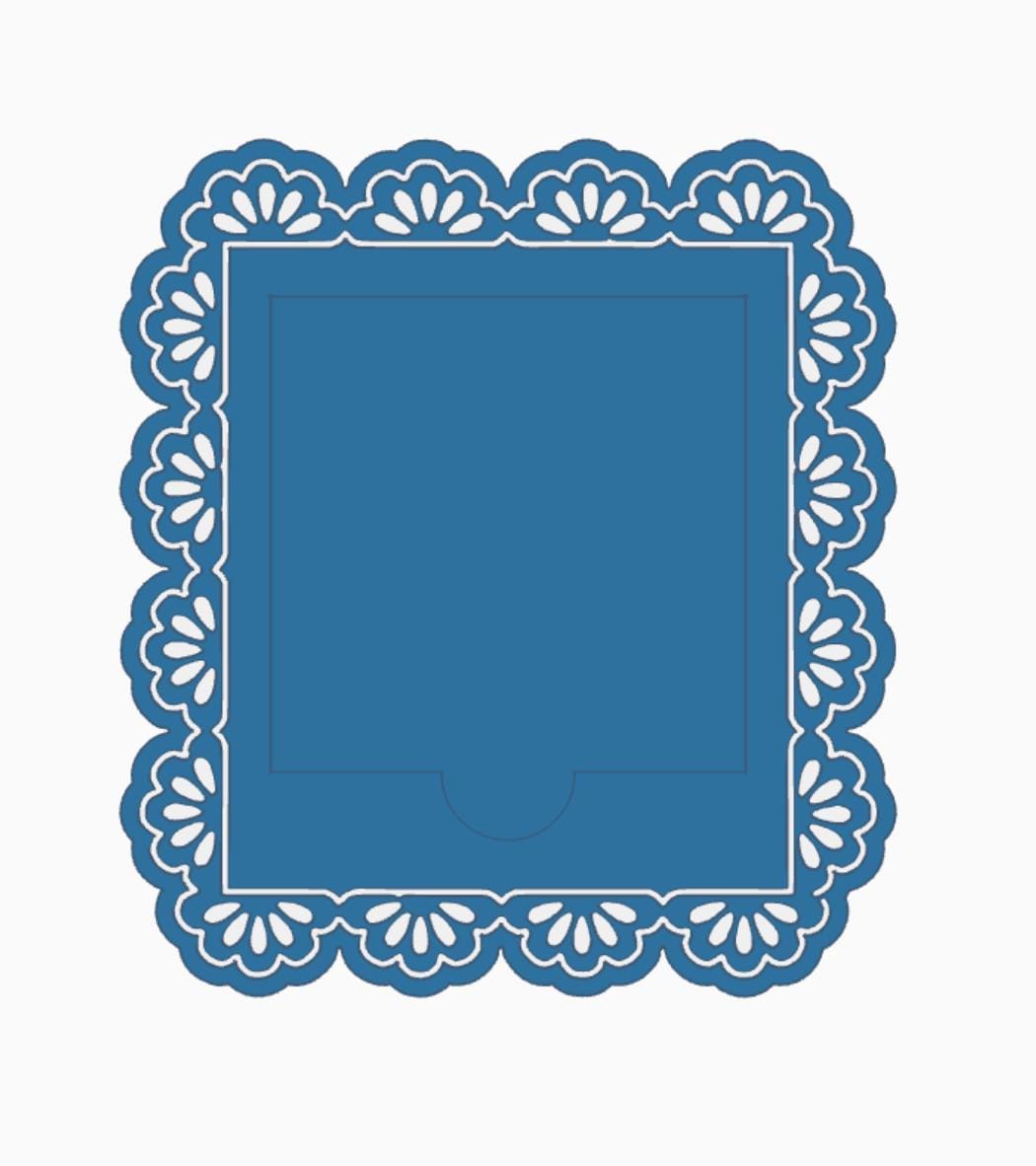 Digital STL File | Lace-Inspired Post-It Note Holder | 3D Digital File | STL & 3MF Download