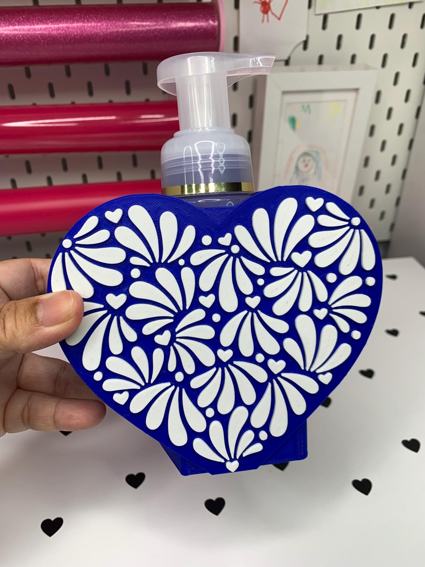 Mexican Talavera Inspired Bath and Body Works Soap Holder – Digital STL | 3MF Files Skinny and Chunky Bottle Sizes