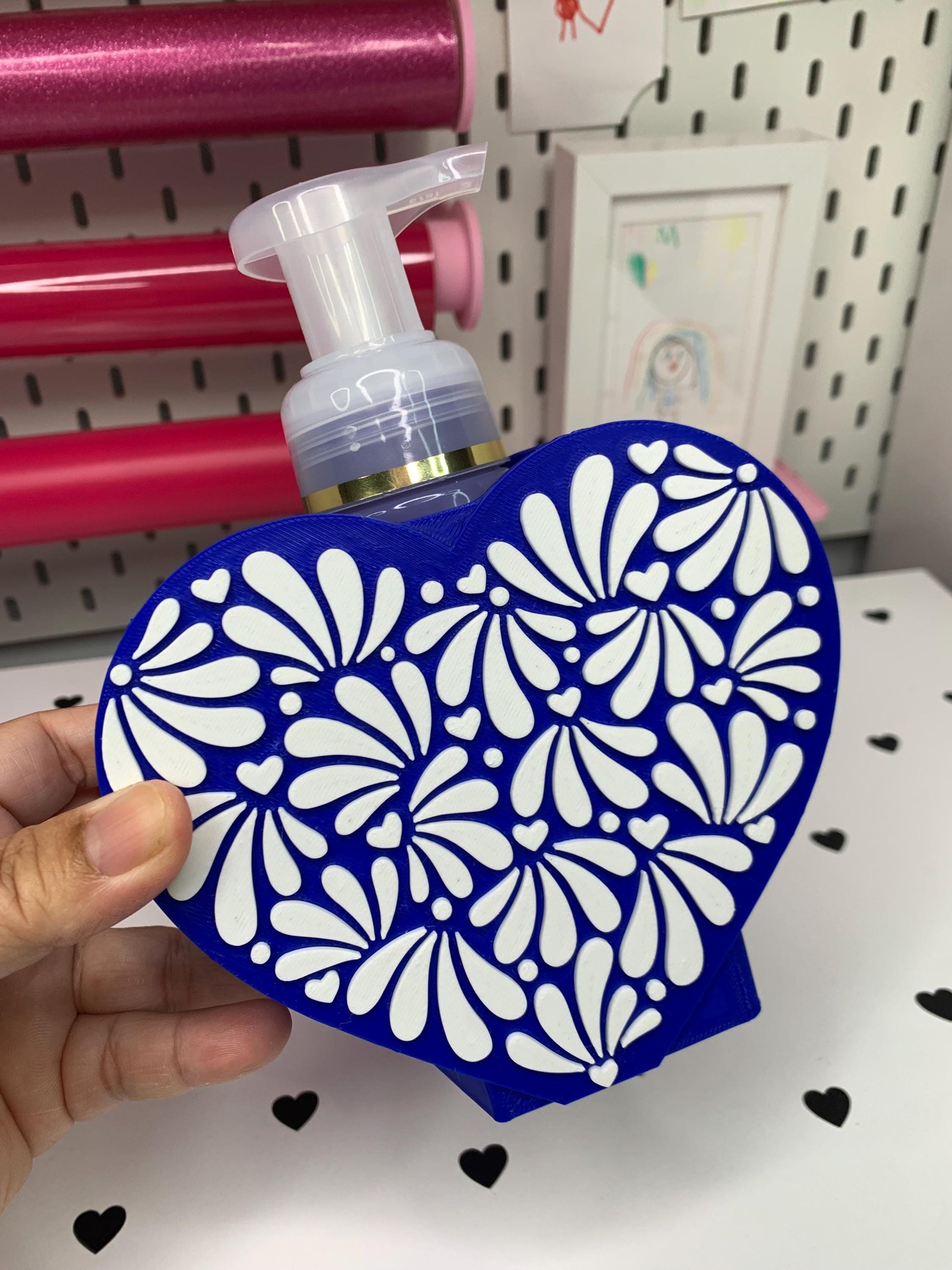 Mexican Talavera Inspired Bath and Body Works Soap Holder – Digital STL | 3MF Files Skinny and Chunky Bottle Sizes