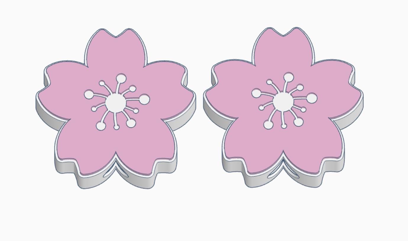 Cherry Blossom Straw Topper 3MF File | Sakura Straw Cap 8 and 10mm | Cherry Blossom Coaster STL | Spring Drink Accessories | 3D Print File