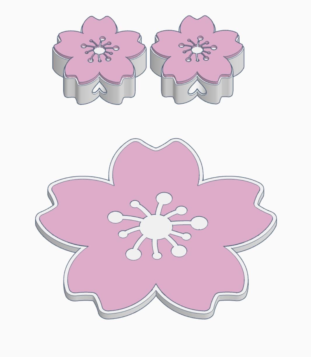 Cherry Blossom Straw Topper 3MF File | Sakura Straw Cap 8 and 10mm | Cherry Blossom Coaster STL | Spring Drink Accessories | 3D Print File