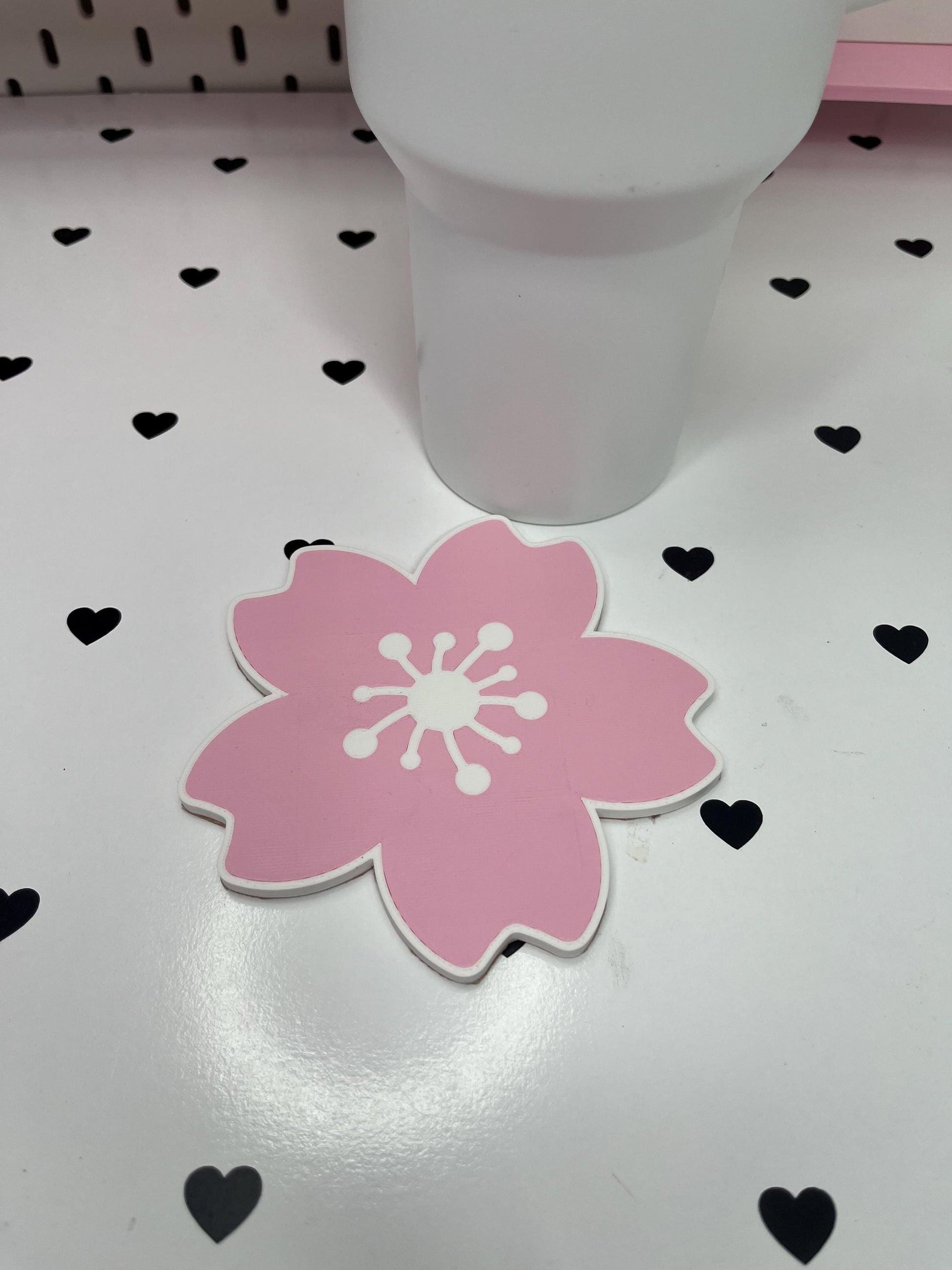 Cherry Blossom Straw Topper 3MF File | Sakura Straw Cap 8 and 10mm | Cherry Blossom Coaster STL | Spring Drink Accessories | 3D Print File