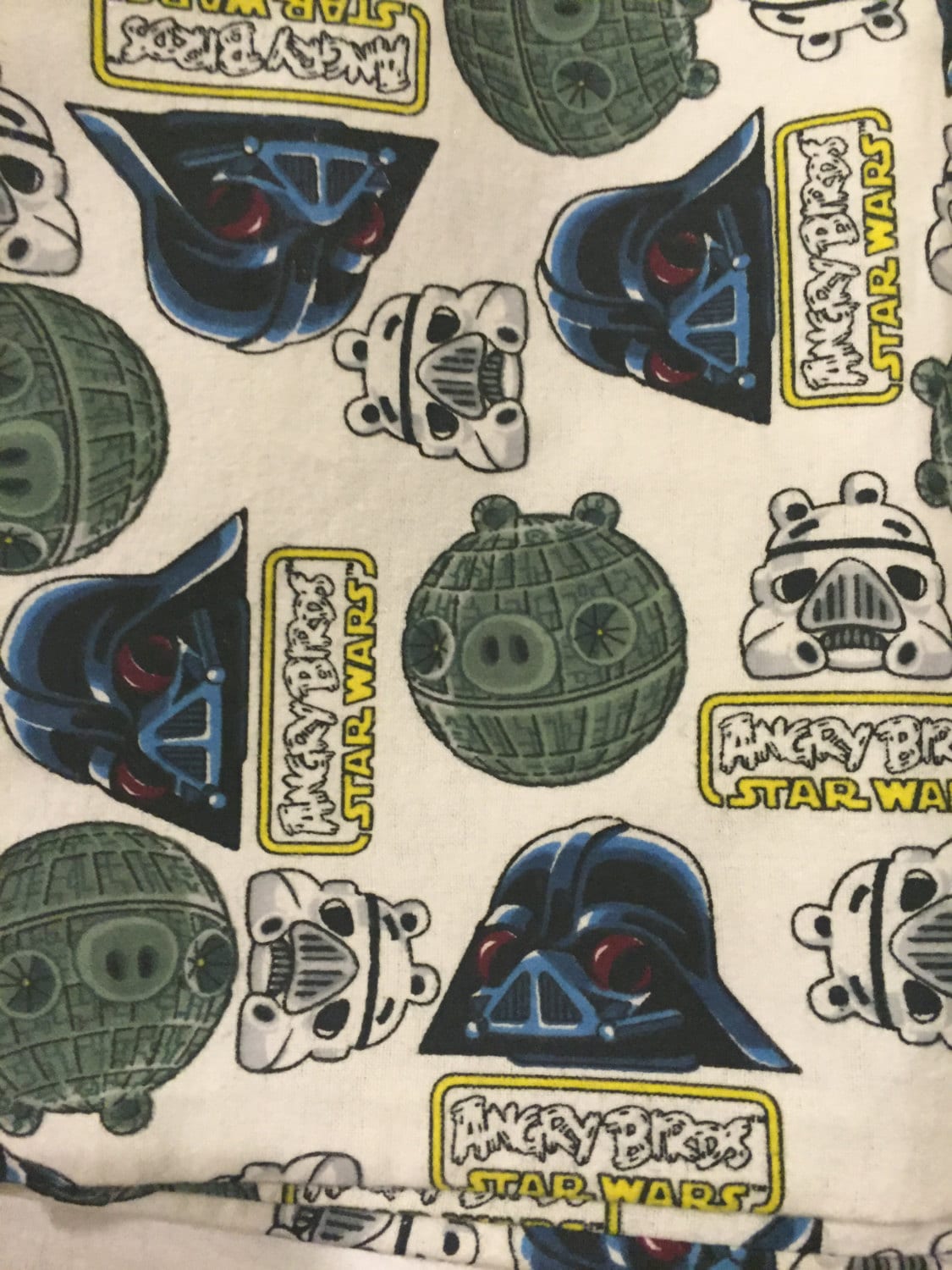 Channel the Force with Angry Birds: Star Wars Infinity Scarf - Handmade Flannel Fleece Fabric Print