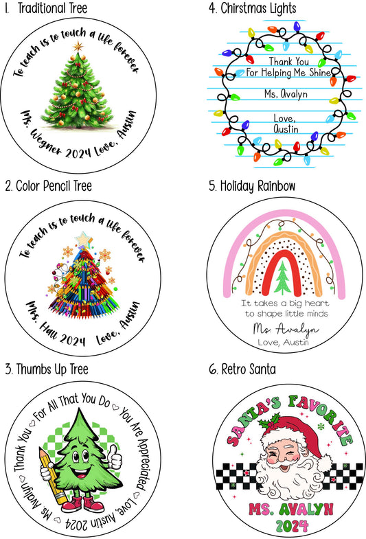 Teacher Christmas Ornament | Teacher Ornament 2024 | Christmas Gift Teacher | Teacher Gift | Teacher Keepsake | Personalized Ornament
