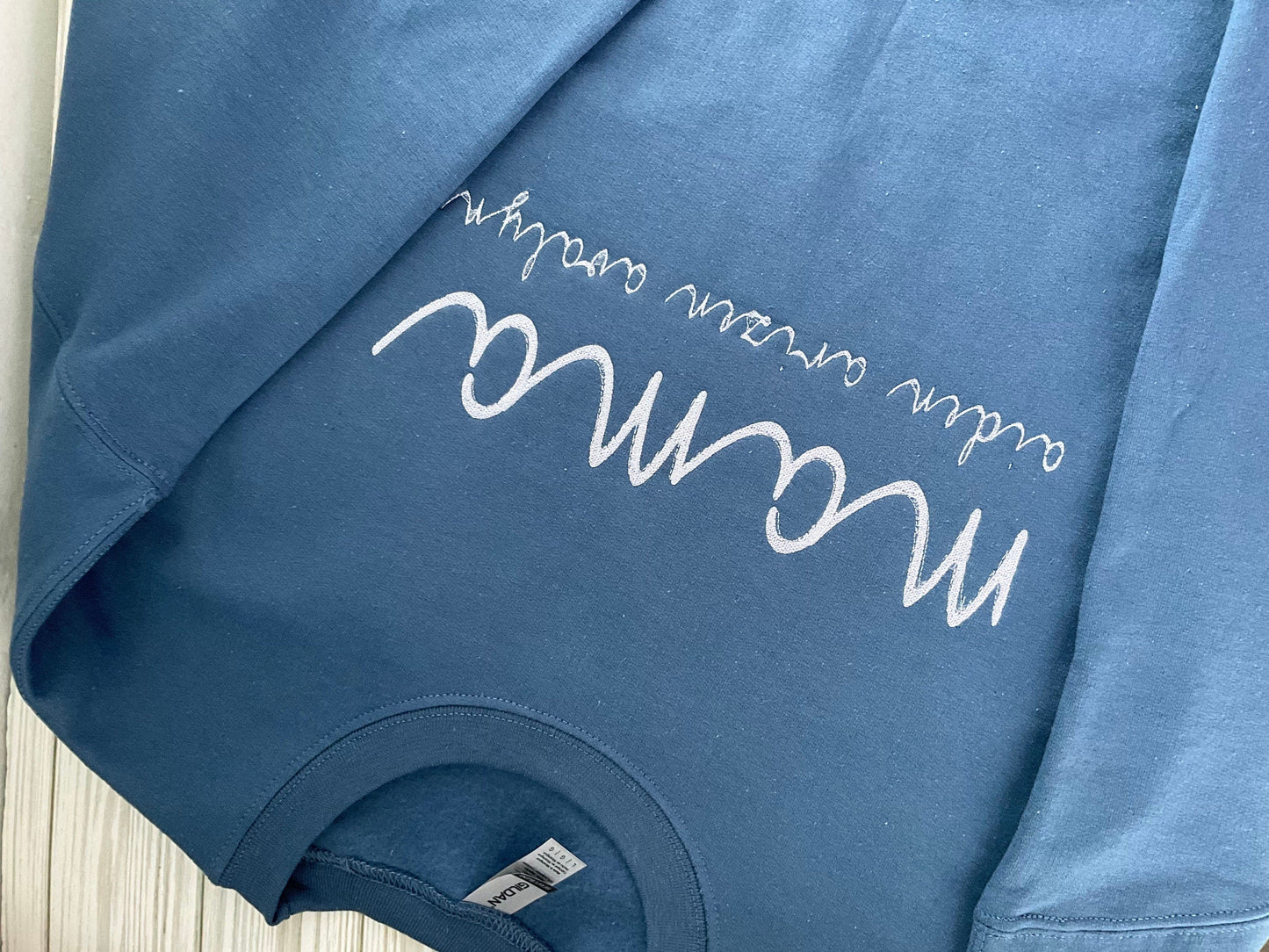 Mom's Love Embodied: Personalized Mama Script Sweatshirt with Kids' Names - Custom Embroidery for Mother's Day Appreciation! Handmade Gift by Lina Loves Two, handmade in Los Angeles CA