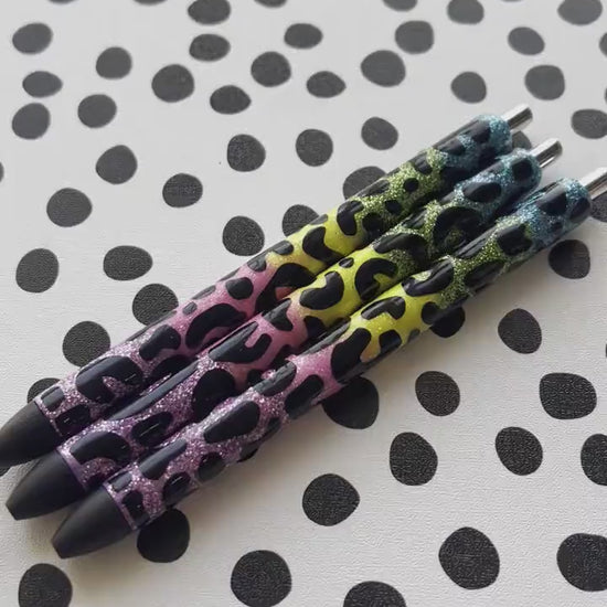 x3 Glitter Color Personalized Pens | Unique Teacher Gifts | Custom Teacher Appreciation Gift | Grading Pens