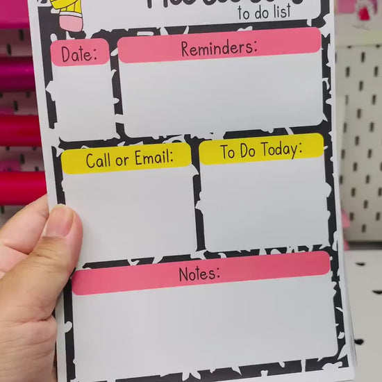 Personalized Pencil Bow To-Do List Notepad - 5.5x8.5, 50 Pages