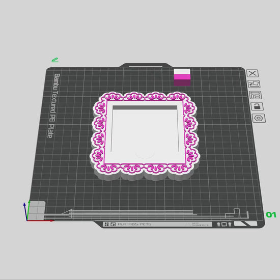 Digital STL File | Lace-Inspired Post-It Note Holder | 3D Digital File | STL & 3MF Download