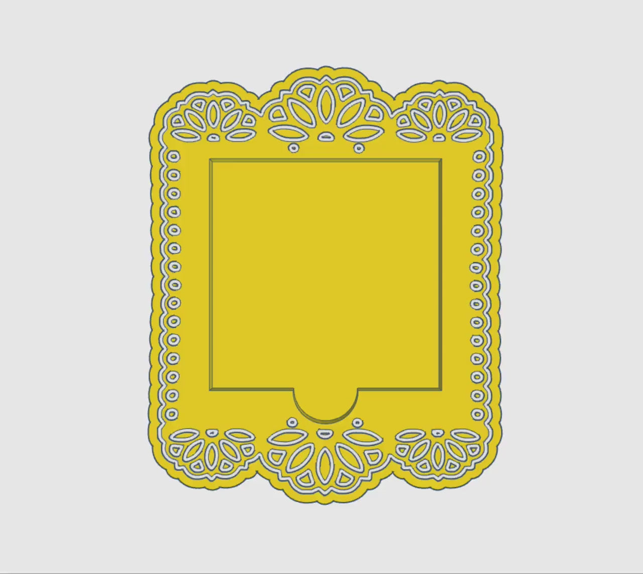 Digital STL File | Fiesta Banner (Papel Picado) Post-It Note Holder | 3D Digital File | STL & 3MF Download