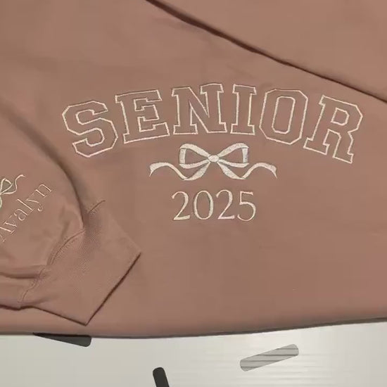 Custom Embroidered Senior 2025 Sweatshirt | Graduation Gift