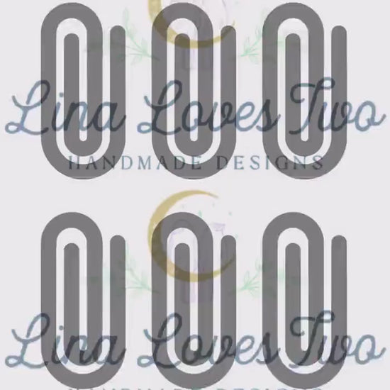 Jumbo Paperclip SVG Template Digital Bookmark Laser and Vinyl Cut File