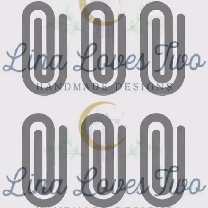 Jumbo Paperclip SVG Template Digital Bookmark Laser and Vinyl Cut File