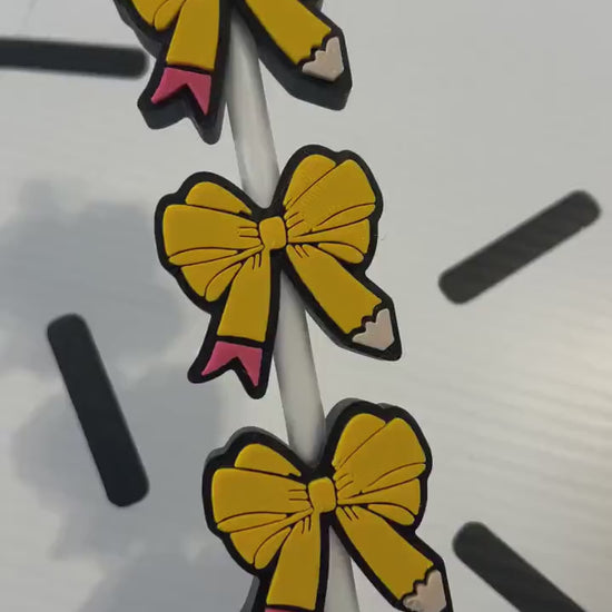 Pencil Bow Straw Topper | Teacher Gift, Back to School