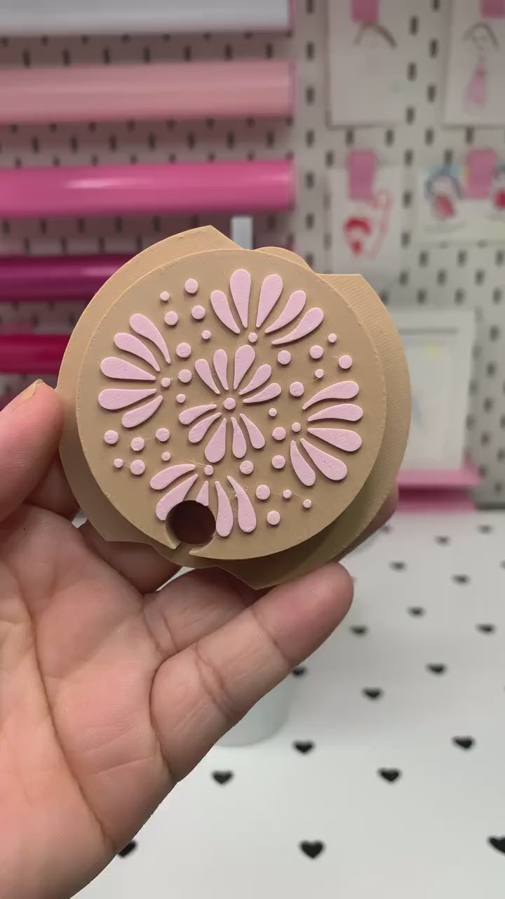 3D Printed Talavera Stanley Topper: Colorful Tumbler Decor