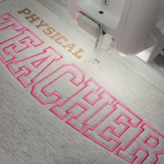 Custom Embroidered Teacher Sweatshirt: Personalized Subject Crewneck