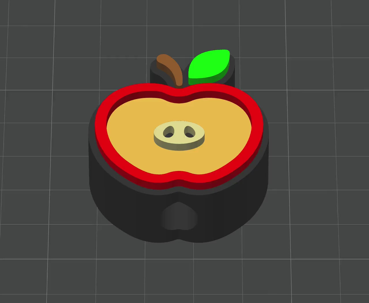 3D Apple Face Straw Topper STL File | 3D Print Straw Topper Digital Download | Apple Face Straw Topper | Apple Face Topper