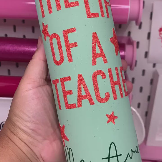Personalized Teacher Tumbler Gift Set: ID Badge & Friendship Bracelet Lanyard