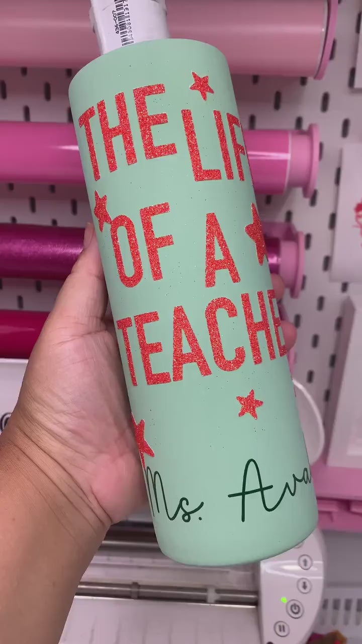 Personalized Teacher Tumbler Gift Set: ID Badge & Friendship Bracelet Lanyard