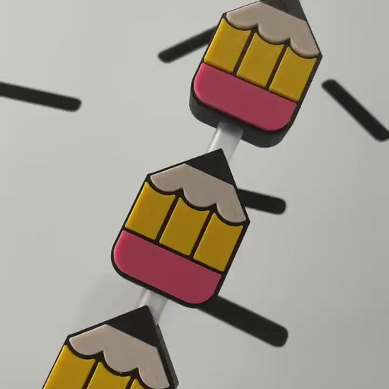 3D Printed Pencil Straw Topper | Teacher Gift, Back to School