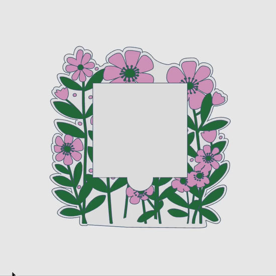 Digital STL File | Field of Flowers Post-It Note Holder | 3D Digital File | STL & 3MF Download