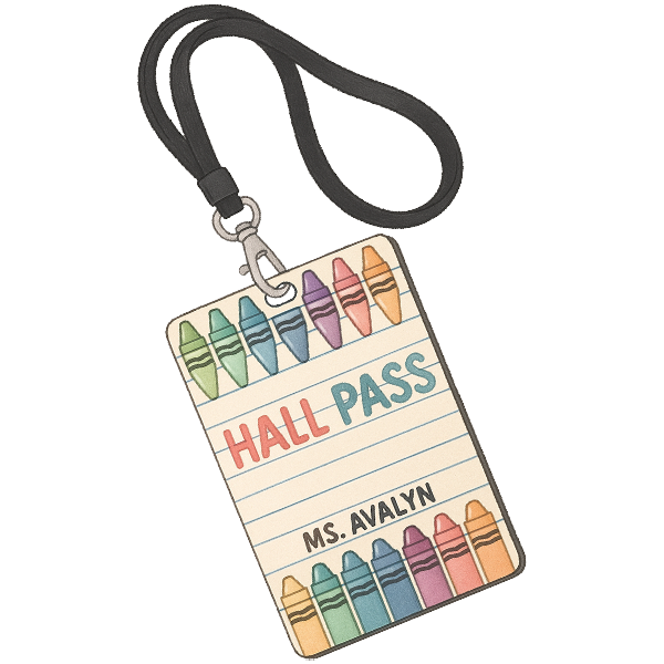 Classroom Double Sided Hall Passes